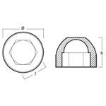 Tecnoseal BOS35 - Tecnoseal Bosvik 35mm Prop Nut Anode Zinc 