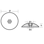 Tecnoseal R3 - Zinc Pair Of Twin Disc Anodes 92mm 0.71kg 