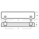 Tecnoseal 00707 - Tecnoseal Zinc Volvo Bar Anode 0.95kg 