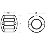 Tecnoseal 00515 - Tecnoseal Zinc Shaft Anode 55mm 