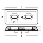 Tecnoseal TEC-ZHC-3 - Tecnoseal Zinc Rectangular Plate With Insert Anode 