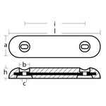 Tecnoseal 00271E - Tecnoseal Zinc Bolt On Bar Anode 4kg 