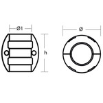 00504 - Tecnoseal Zinc Shaft Anode 28mm