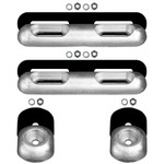 Tecnoseal Aluminium Bar 00270EALKIT & Trim Tab 00102UKKITAL Anode Bundle (4 Pack)