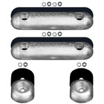  Tecnoseal Zinc Bar 00271EKIT & Trim Tab 00102UKKIT Anode Bundle (4 Pack) 