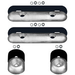 Tecnoseal Magnesium Bar 00273EMGKIT & Trim Tab 00102UKMGKIT Anode Bundle (4 Pack)