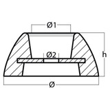 00101UKMG - Heavy Duty Magnesium Disc Anode 70mm 0.11kg 00101UKMG - Heavy Duty Magnesium Disc Anode 70mm 0.11kg
