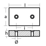 Tecnoseal 02514 - Tecnoseal Zinc Arneson Engine Plate Anode 8kg 