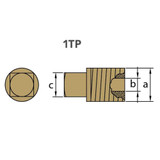 Tecnoseal 02026TP - Tecnoseal Caterpillar Brass PLug 6L2286 1-1/4" BSPT 
