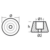 Tecnoseal 02451 - Tecnoseal Zinc Kamewa Jet Washer Anode FF375S/FF550 