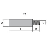 Tecnoseal 02031 - Tecnoseal Onan Zinc Pencil Anode No Thread With Flat Sides 