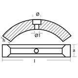 Tecnoseal 00728KIT - Volvo 2-3 Blade Folding Prop 3858399 Zinc 3 Part Anode With Bolts 