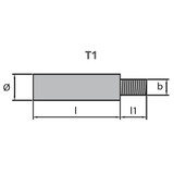 Tecnoseal 02023 - Tecnoseal Caterpillar Pencil Anode Zinc 6L2289 3/8"UNC 