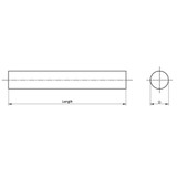 Anode Outlet AOZR40 - Zinc Rod Anode 4.5kg 500mm Length 