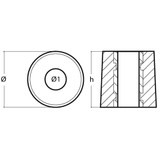 Tecnoseal 02530AL - Tecnoseal Aluminium Hamilton Jet Engine Washer Anode HJ213/241 