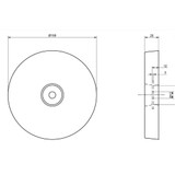Anode Outlet AO12AB - Aluminium Disc Anode 1.3KG 