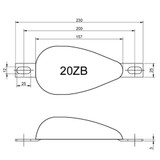 Anode Outlet AO20ZB - Zinc Bolt-On Anode 2.12kg 