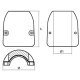 Tecnoseal 00503UK - Tecnoseal Zinc 1" Heavy Duty Shaft Anode 