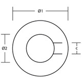 Tecnoseal 00412R - Tecnoseal Steel Locking Tab Washer for Beneteau/Radice Anode 51mm 