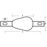 Tecnoseal 00351/2/B - Tecnoseal Zinc Pear Anode 2.1kg 