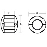 00513 - Tecnoseal Zinc Shaft Anode 50mm