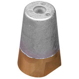 Tecnoseal 00410 - Tecnoseal Zinc Anode and Brass Nut for Beneteau/Radice Conical Prop Nut 22-25mm 