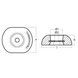 Tecnoseal 00102UK - Tecnoseal Zinc Disc Anode 110mm 