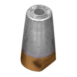 Tecnoseal 00419X/C - Tecnoseal Zinc Anode and Brass Nut for Beneteau/Radice Conical Prop Nut 70-10mm 