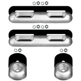 Tecnoseal Aluminium Bar 00270EALKIT & Trim Tab 00102UKKITAL Anode Bundle (4 Pack)