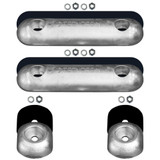 Tecnoseal Zinc Bar 00271EKIT & Trim Tab 00102UKKIT Anode Bundle (4 Pack) 