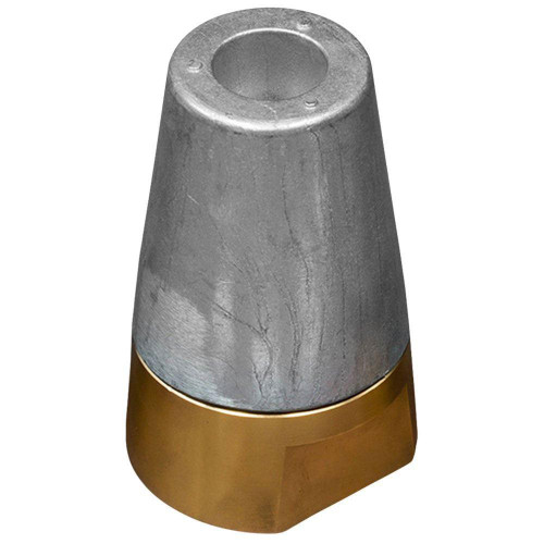 Tecnoseal 00416 - Tecnoseal Zinc Anode and Brass Nut for Beneteau/Radice Conical Prop Nut 55mm 