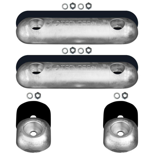  Tecnoseal Zinc Bar 00271EKIT & Trim Tab 00102UKKIT Anode Bundle (4 Pack) 