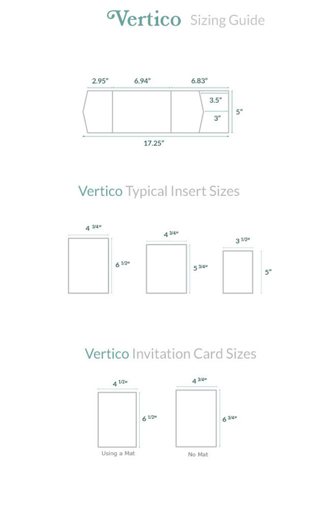 Vertico Pocket Invitation Dusty Blue