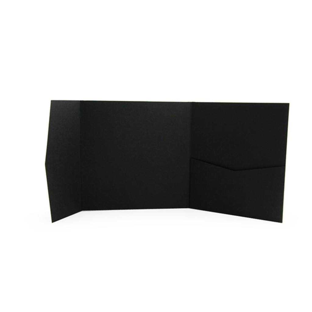 Perfetto Pocket Invitation Ebony Black