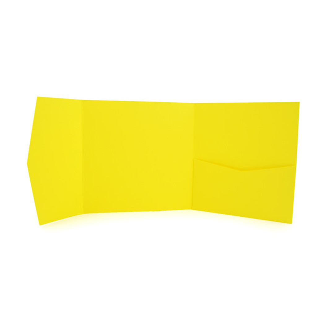 Perfetto Pocket Invitation Factory Yellow