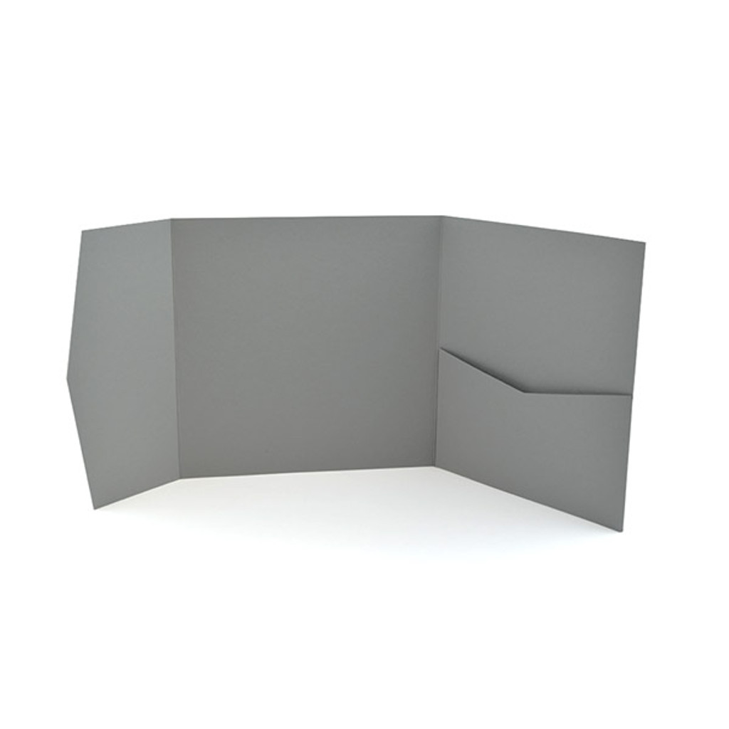 Perfetto Pocket Invitation Real Grey