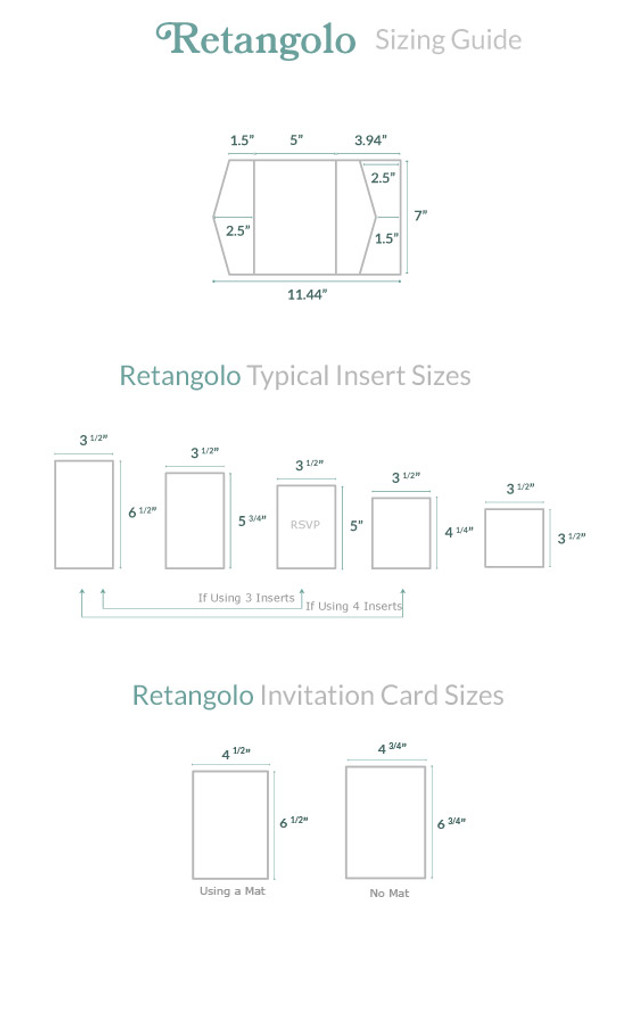 Retangolo Pocket Invitation Opal