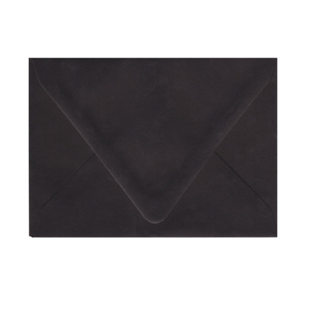 A7 Euro Flap Ebony Black Envelope