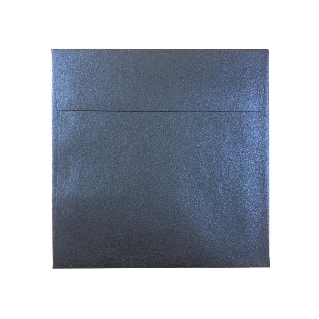 6.5 SQ Square Flap Shiny Blue Envelope