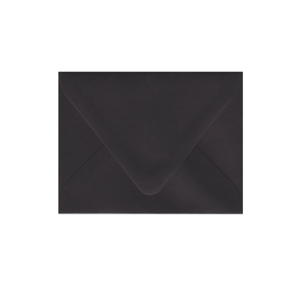 A2 Euro Flap Ebony Black Envelope