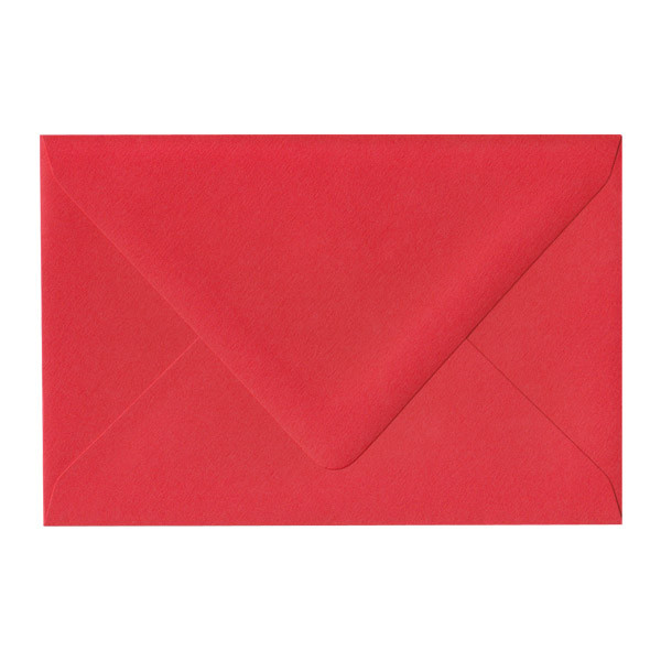 A8 Euro Flap Bright Red Envelope