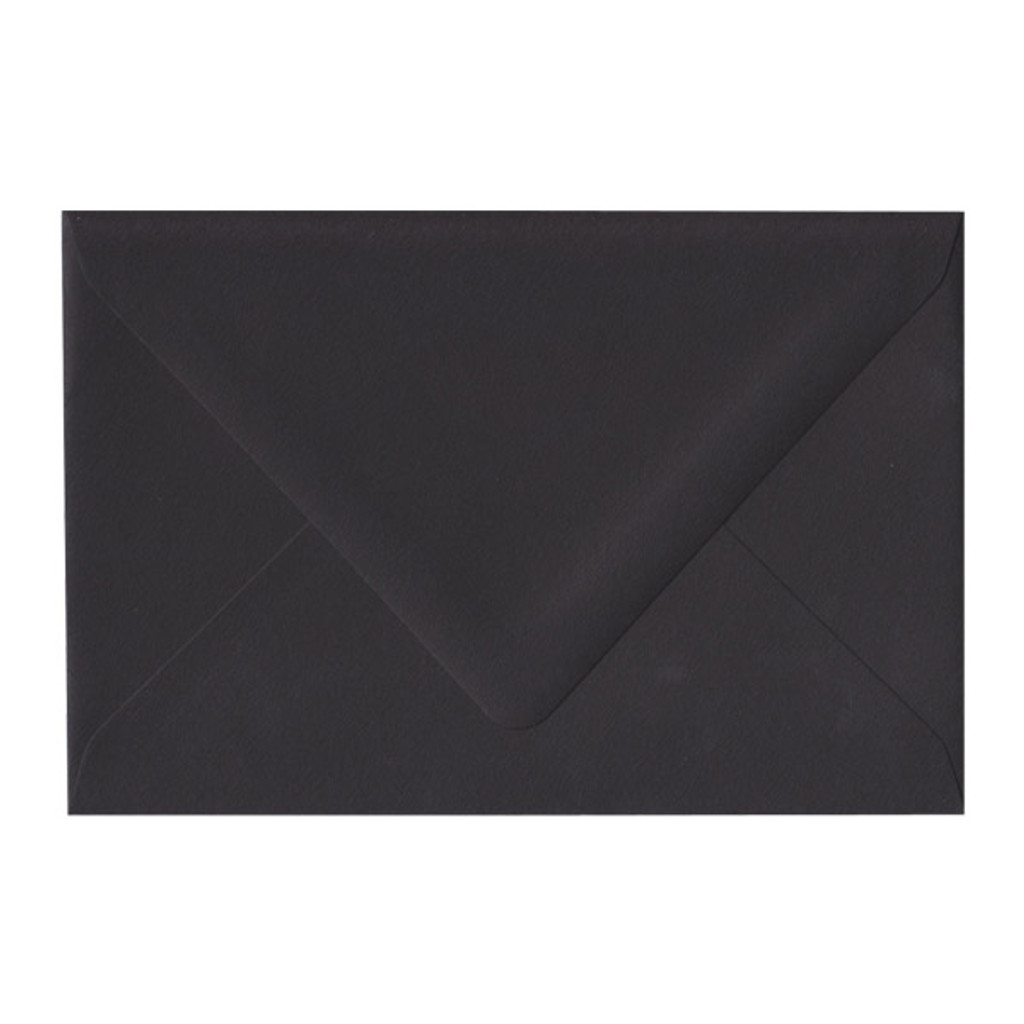 A8 Euro Flap Ebony Black Envelope