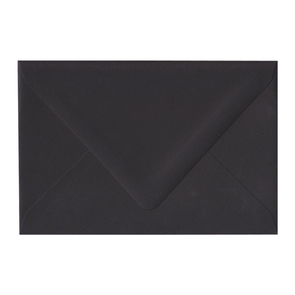 A8 Euro Flap Ebony Black Envelope