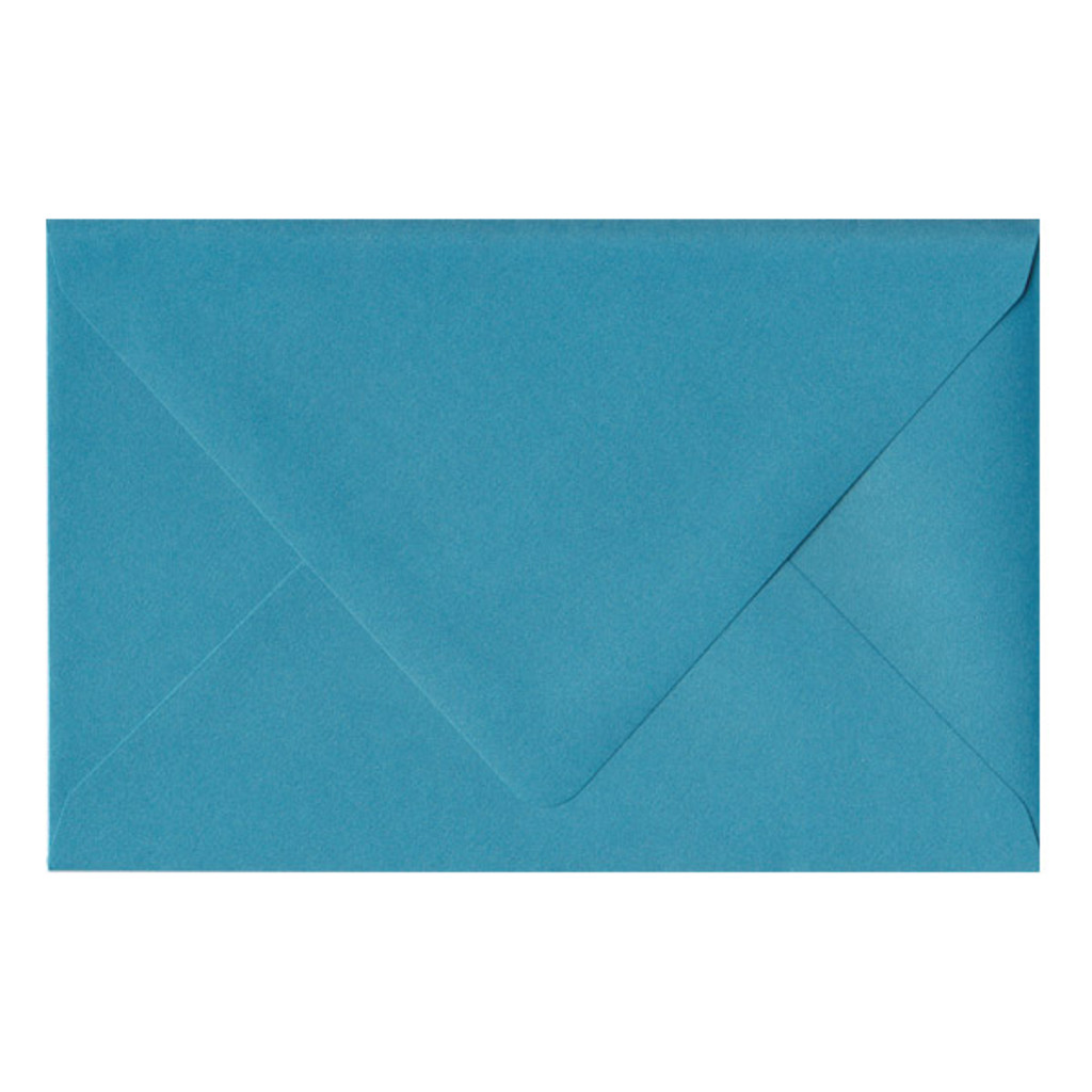 A9 Euro Flap Peacock Teal Envelope