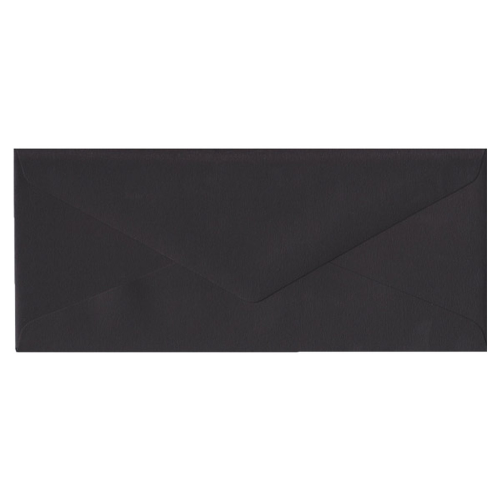 No.10 Euro Flap Ebony Black Envelope