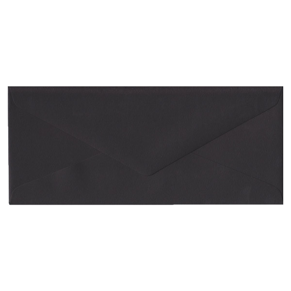 No.10 Euro Flap Ebony Black Envelope