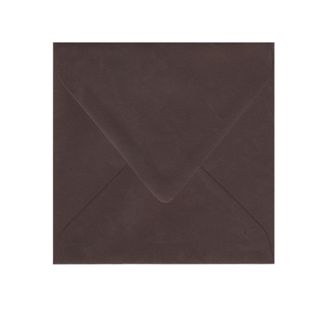 6.5 SQ Inner Ungummed Euro Flap Bitter Chocolate Envelope