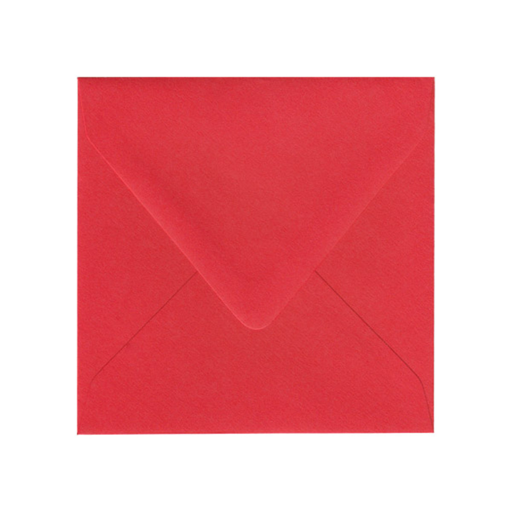 6.5 SQ Inner Ungummed Euro Flap Bright Red Envelope