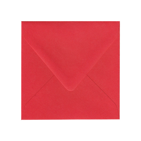 6.5 SQ Inner Ungummed Euro Flap Bright Red Envelope