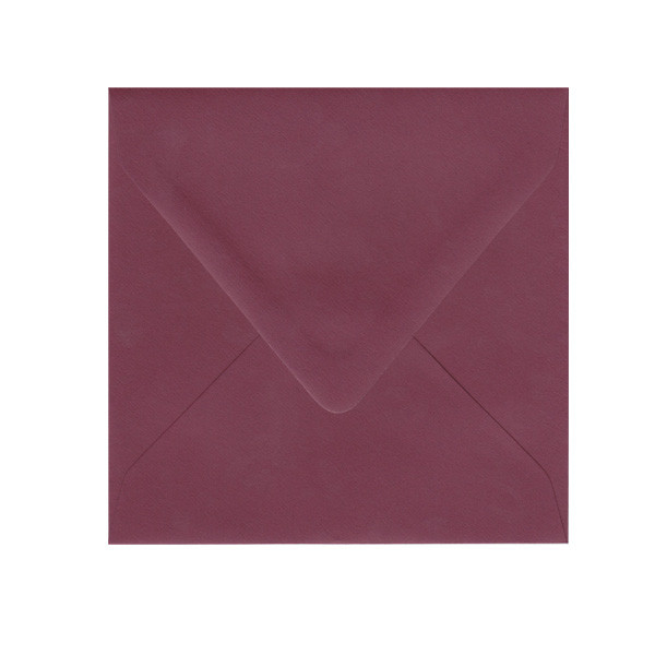 6.5 SQ Inner Ungummed Euro Flap Burgundy Envelope